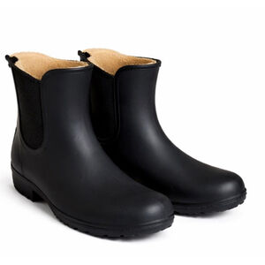 Women's Chooka Black Beige Waterproof Winter Rain Boots Size 9